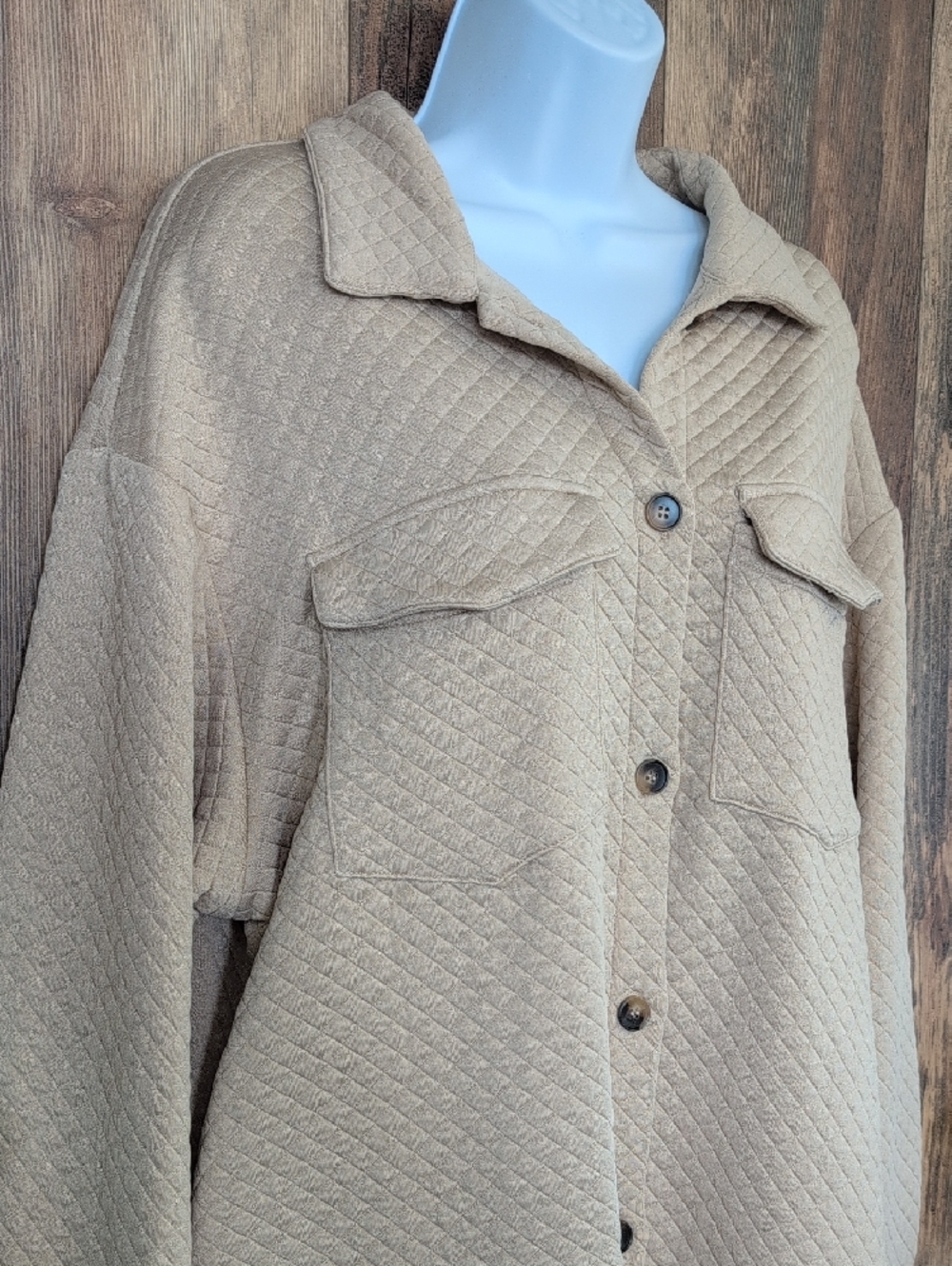 Quilted Utility Button Down Jacket XL                            AC126 - Picture 2 of 5